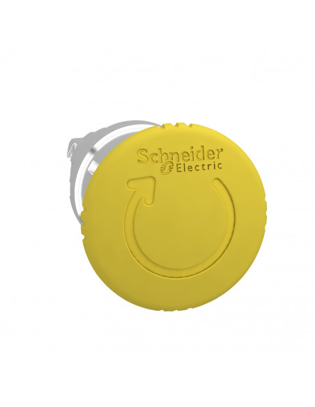 Harmony XB4 tête bouton coup de poing diam. 40 pousser tourner jaune SCHNEIDER ZB4BS55