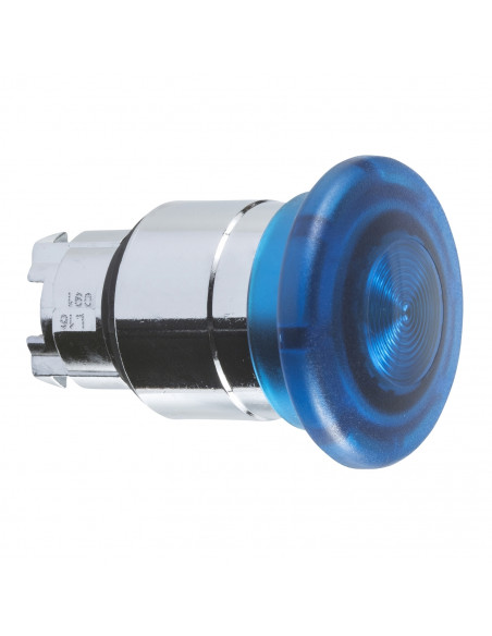 Harmony XB4 tête bouton coup de poing lumineux DEL diam. 40 bleu SCHNEIDER ZB4BW463
