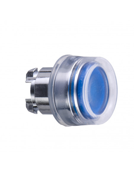 Harmony XB4 tête bouton poussoir lumineux DEL diam. 22 capuchonné bleu SCHNEIDER ZB4BW563