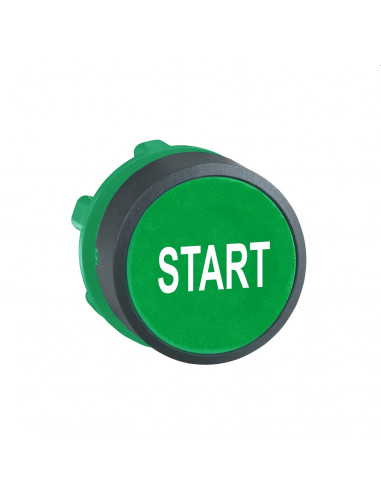 Harmony XB5 tête bouton poussoir affleurant diam. 22 vert texte 'START' SCHNEIDER ZB5AA333