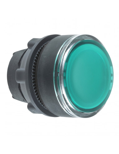 Harmony tête de bouton poussoir lumineux diam. 22 pour insertion étiquette vert SCHNEIDER ZB5AA38