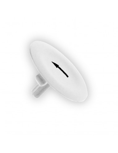 Harmony cabochon lisse flèche haute blanc pour poussoir rond diam. 22 SCHNEIDER ZBA334