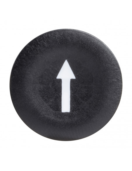 Harmony cabochon lisse flèche haute noir pour poussoir rond diam. 22 SCHNEIDER ZBA335