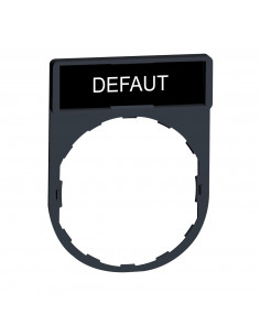 Harmony porte-étiquette 30x40 + étiquette 'DEFAUT' 8x27 blanc/noir SCHNEIDER ZBY2134