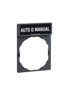 Harmony porte étiquette 30 x 40 mm standard diam. 22 avec étiquette AUTO-O-MANUAL SCHNEIDER ZBY2485