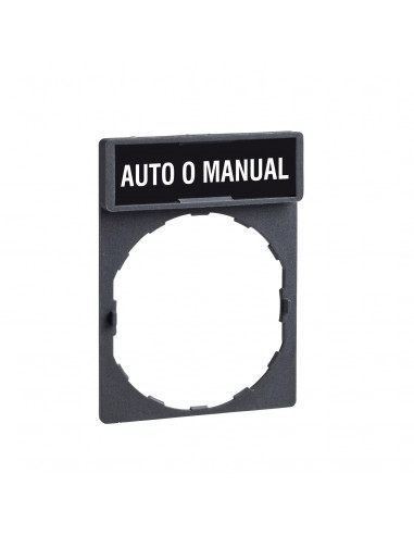 Harmony porte étiquette 30 x 40 mm standard diam. 22 avec étiquette AUTO-O-MANUAL SCHNEIDER ZBY2485