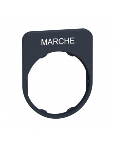 Harmony porte-étiquette plate 30x40 flush plastique noir MARCHE SCHNEIDER ZBYFP2103 2