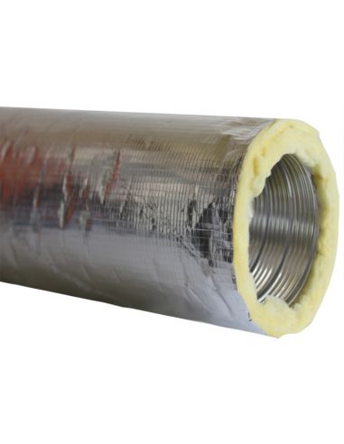 Gaine semi-rigide aluminium isolée classement M0 D 125 mm longueur 3 m GA ISO 125 LG 3M S&P UNELVENT 823259