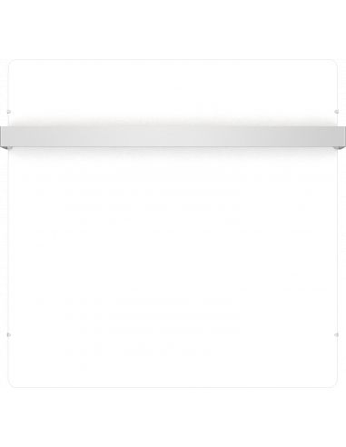 Radiateur à inertie WIFI 1000W CARRE 50X50CM BLANC QUARTZ + BARRE INOXYDABLE 51CM VALDEROMA BZ10BSW