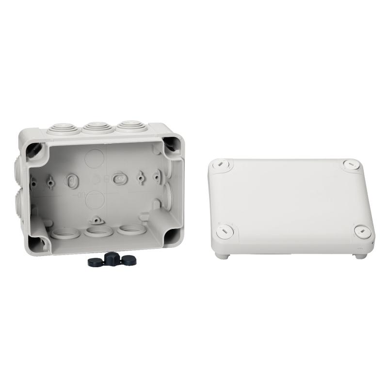 Mureva Box boite de dérivation IP55 + embouts 150x105x80 gris SCHNEIDER ENN05007