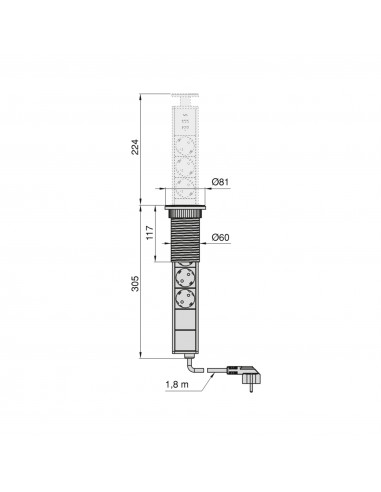 Multiconnecteur élevable Vertikal EMUCA 5014425