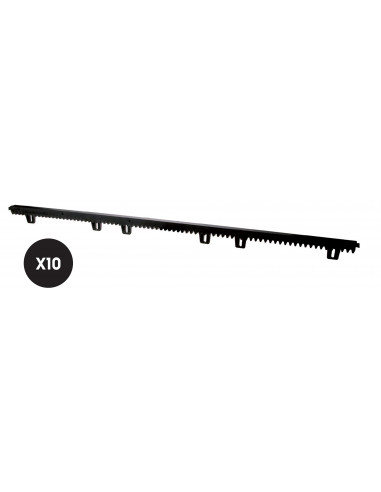 Lot de 10 crémaillères 009CGZP noire à visser CAME 001FRU0151