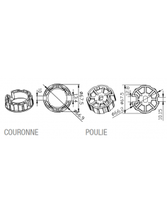 Adaptateur ogive 70 x 1mm CAME 001YK5103