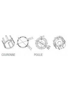 Adaptateur rond Z.F. 54x0,5mm obturateur CAME 001YK5116S