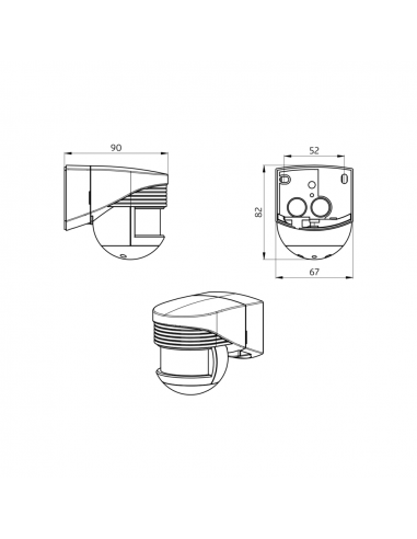 LC-CLICK-140-BL DÉTECTEUR DE MOUVEMENT LC-CLICK 140° BLANC 911011 LUXOMAT 91101