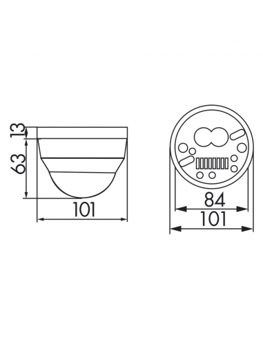 PD4-S-AP DÉTECTEUR DE MOUVEMENT ESCLAVE 24 M EN SAILLIE 921423 LUXOMAT 92142