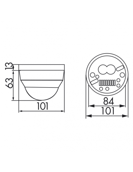 PD4-S-AP DÉTECTEUR DE MOUVEMENT ESCLAVE 24 M EN SAILLIE 921423 LUXOMAT 92142