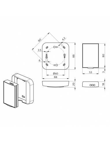IR-RC-LD TÉLÉCOMMANDE À INFRAROUGE POUR RC LONGUE DISTANCE 926497 LUXOMAT 92649