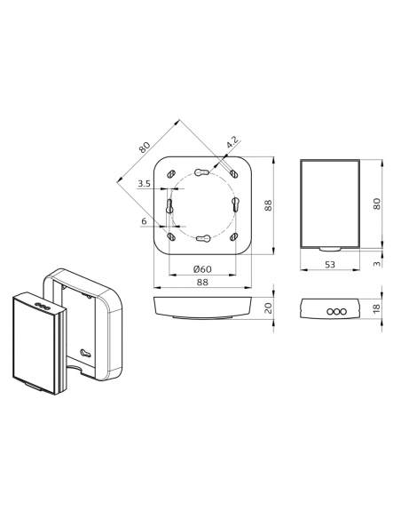 IR-RC-LD TÉLÉCOMMANDE À INFRAROUGE POUR RC LONGUE DISTANCE 926497 LUXOMAT 92649