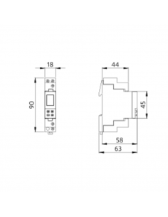 Horloge Modulaire Digitale Hebdo B.E.G CHRONOLUX TS-DW1 92656 2