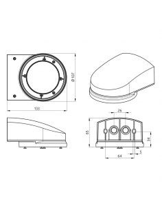 Bras Mural PD2N/4N Type A 931644 LUXOMAT 93164 2