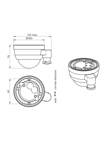 PD4-M-DACO-GH-AP DALI-2 DÉTECTEUR DE PRÉSENCE GRANDES HAUTEURS 93469 LUXOMAT 93469