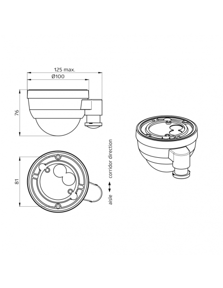 PD4-M-DACO-GH-AP DALI-2 DÉTECTEUR DE PRÉSENCE GRANDES HAUTEURS 93469 LUXOMAT 93469