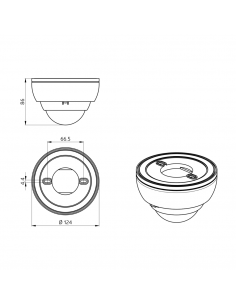 PD4-M-HCL2-AP DÉTECTEUR DE PRÉSENCE BIDIRECTIONNEL 934850 LUXOMAT 93485