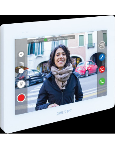 XTS 7 - Portier vidéo mains libres X2 blanc CAME 840CH-0050