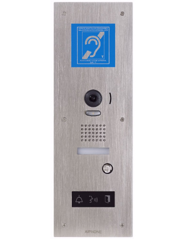 Platine vidéo inox encastrée synthèse vocale pictos & boucle magnétique moniteur maître JP4MED. AIPHONE JPDVFLBM 130338
