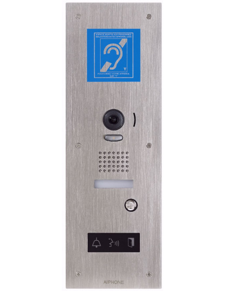 Platine vidéo inox encastrée synthèse vocale pictos & boucle magnétique moniteur maître JP4MED. AIPHONE JPDVFLBM 130338