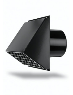 DucoFlex Grille murale extérieur noir D160 DUCO 0000-4584