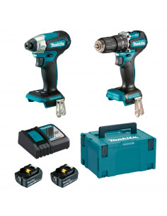 DTD157+DHP487+BL1850BX2+DC18RC+ACC SET+MAKPAC MAKITA DLX2414TJ