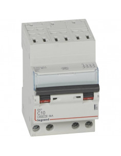 DX3 DISJONTEUR TETRAPOLAIRE COURBE C 10A 4500A/6KA AUTO LEGRAND 406917