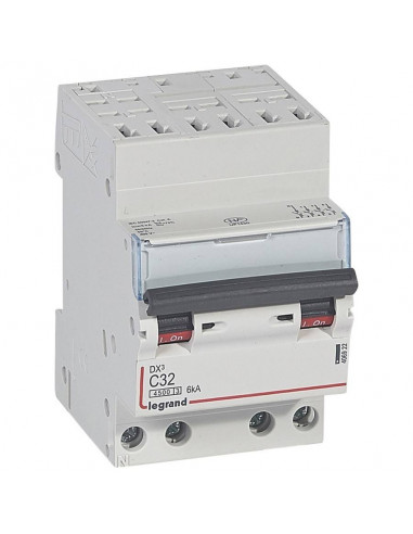 DX3 DISJONCTEUR TETRAPOLAIRE COURBE C 32A 4500A/6KA AUTO LEGRAND 406922