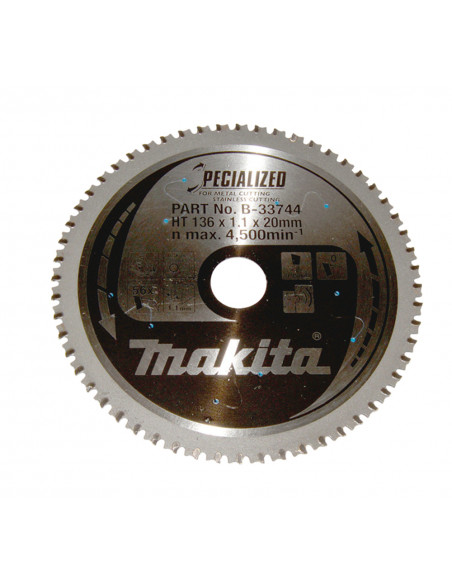 LAME CARBURE INOX/METAL SPE MET+BATT 136X30MM 56D MAKITA B-33744