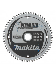 Lame pour scie circulaire alliage T.C.T spécialisé MDF 165 x 20 mm 60 dents MAKITA B-56786