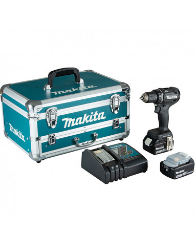 Perceuse visseuse 18 V Li-Ion 5 Ah BL1850B13 mm (coffret alu + kit d'accessoires) MAKITA DDF485TX2B