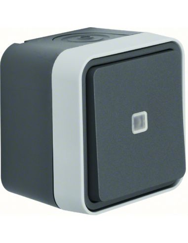 cubyko va-et-vient lumineux saillie gris HAGER WNC002