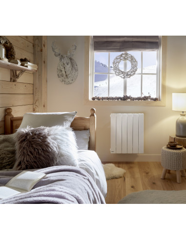 Axino radiiateur horizontal 500W blanc satiné MULLER INTUITIV M142111