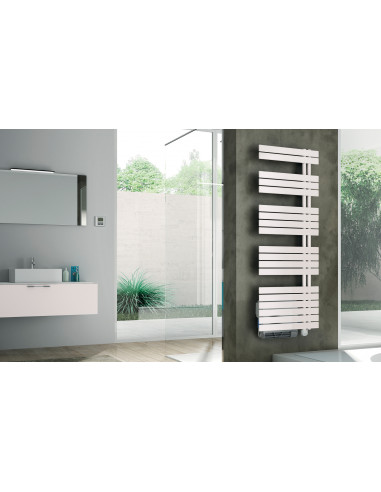 Sèche-serviettes fluide osya - 750W+boost soufflerie - blanc - asym. droit MULLER INTUITIV NEK2556FDTP