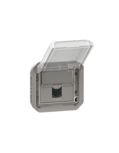 Prise RJ45 catégorie 6A STP Plexo composable gris LEGRAND 069559L