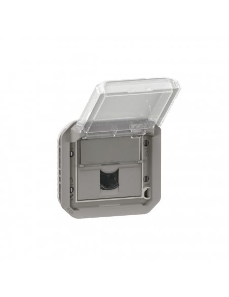 Prise RJ45 catégorie 6A STP Plexo composable gris LEGRAND 069559L