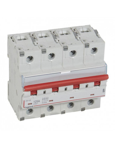 INTERRUPTEUR SECTIONNEUR DX3 A DECLENCHEMENT TETRAPOLAIRE 125A LEGRAND 406547