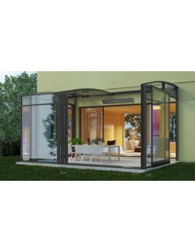 Dynaztrip S+ Design 3000W Noir mat 1585x240x50 IP45 230V ACSO 323062