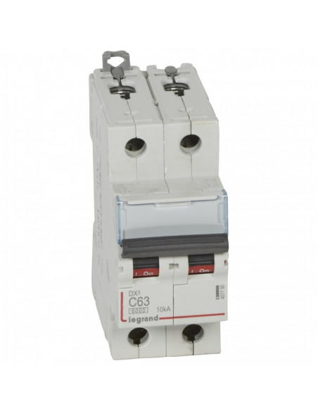DISJONCTEUR BIPOLAIRE DX3 C63A 6000A/10KA LEGRAND 407790
