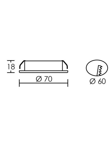 KIT MEUBLE LED Encastrés blancs avec LED G4 1,8W 3000K 150lm driver inclus ARIC 50775