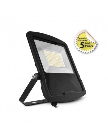 LUMOS II PROJECTEUR 100W 3000K PLAT NOIR IP65 5ANS MIIDEX VISION-EL 100091