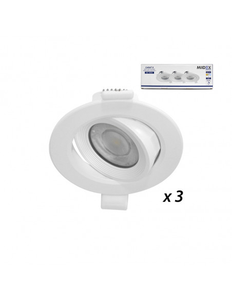 CARAT II SPOT DIAM 90MM BLC 5W 4000K DIM + CONNECT PACK DE 3MIIDEX VISION-EL100353