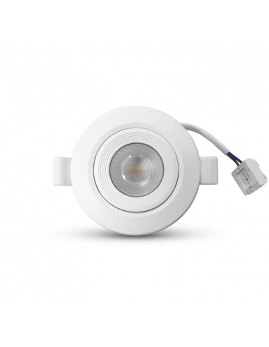 CARAT II SPOT DIAM 90MM BLC 5W 4000K DIM + CONNECT PACK DE 3MIIDEX VISION-EL100353